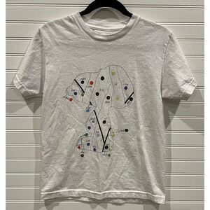 KAWS Prints HIGH Snoopy Diagram‎ T-Shirt White Graphic Tee Small
